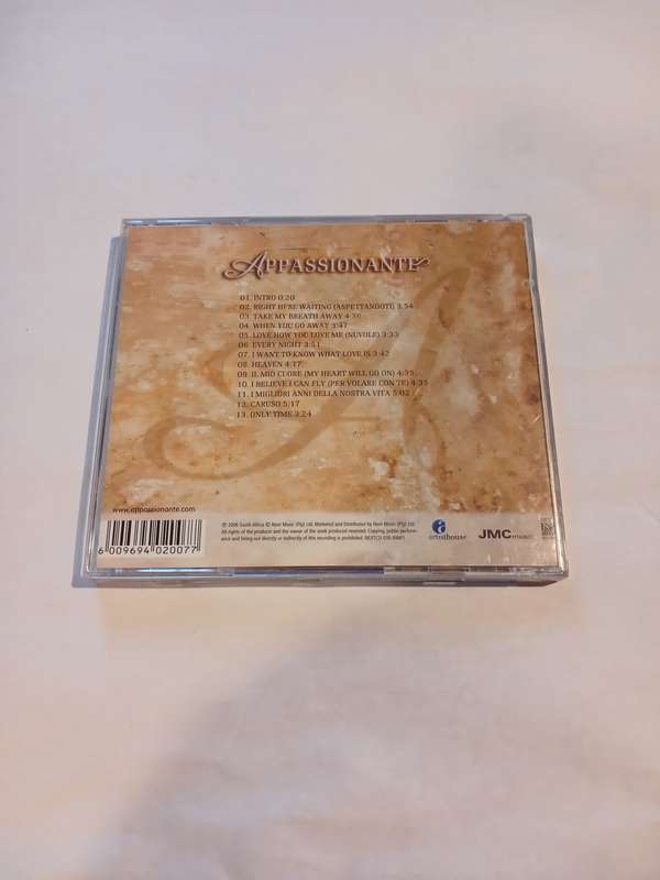 Appassionante, Appassionante CD