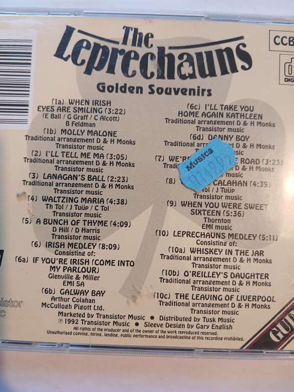 The Leprechauns, Golden Souvenirs CD