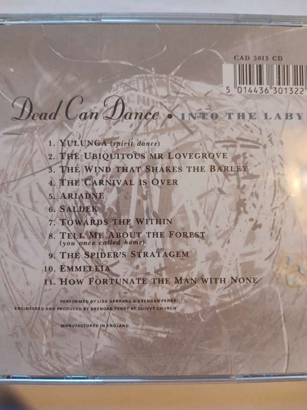 Dead Can Dance, Into The Labyrinth CD, UK