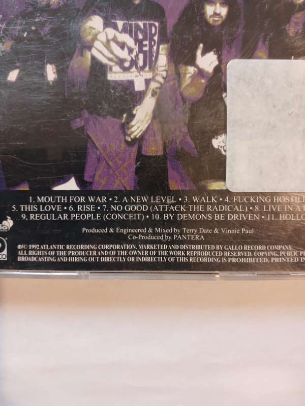 Pantera, Vulgar Display of Power CD