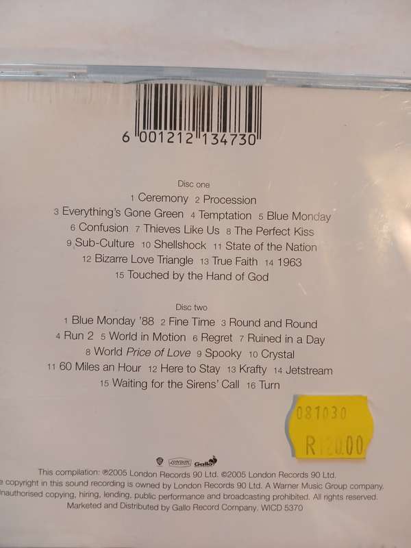 New Order, The Singles, 2 x CD