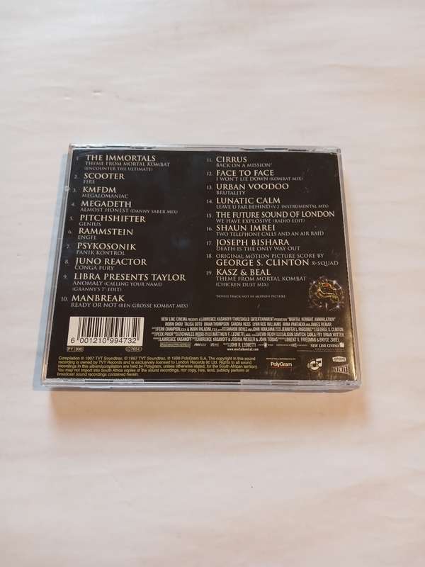 Mortal Combat Annihilation, Motion Picture Soundtrack CD