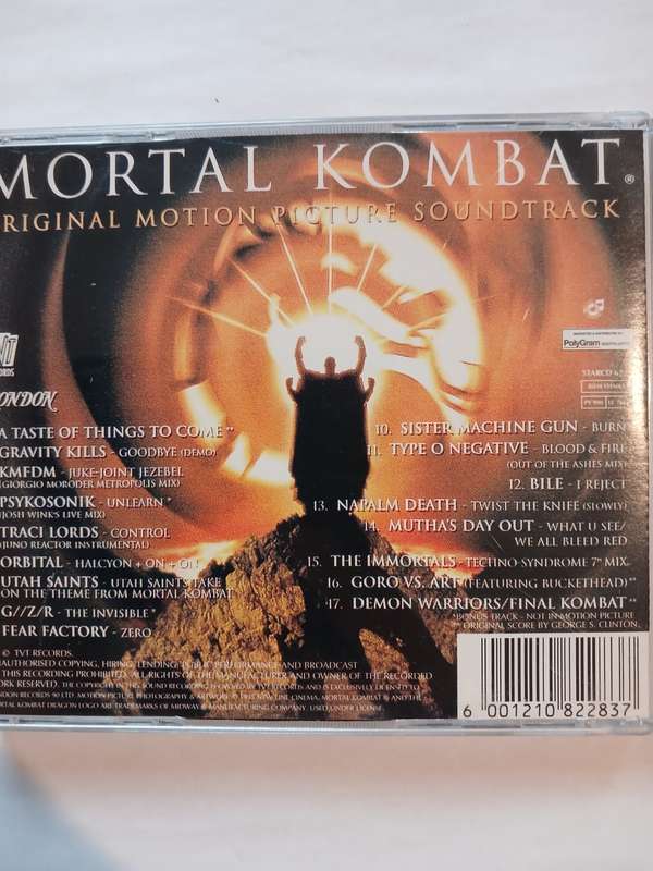Mortal Combat, Motion Picture Soundtrack CD
