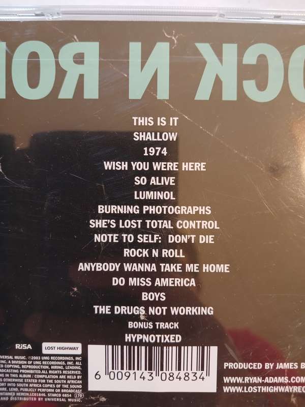 Ryan Adams, Rock N Roll CD