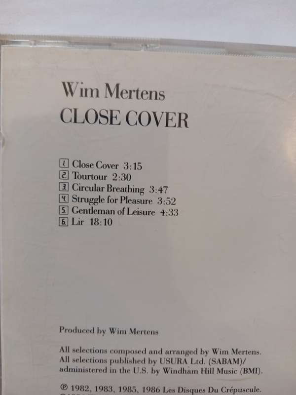 Wim Mertens, Close Cover CD, France