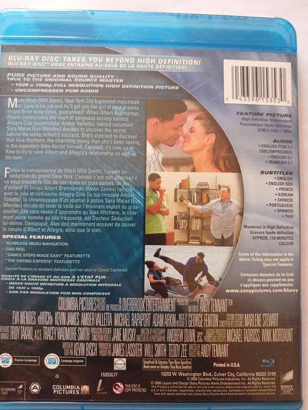Hitch, Blu-ray Disc