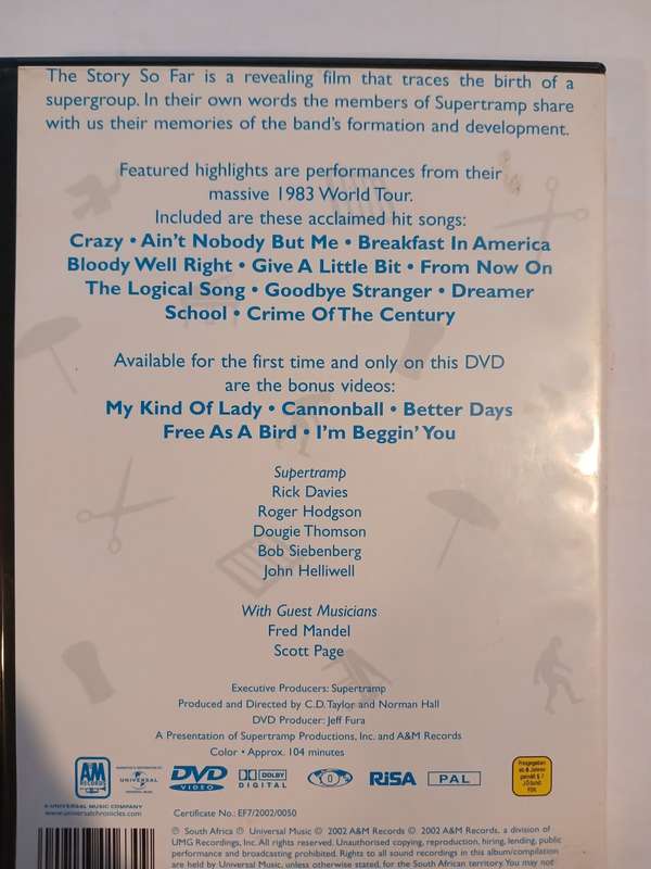 Supertramp, The Stpry So Far... DVD