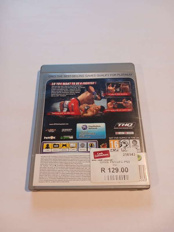 PS3, UFC 2009 Undisputed, Platinum