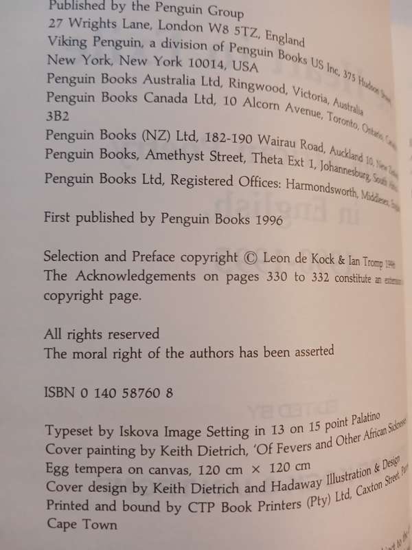 The Heart in Exile, South African Poetry in English 1990-1995 edited by Leon De Kock & Ian Tromp