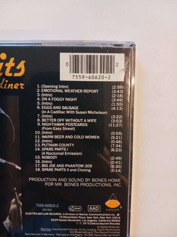 Tom Waits, Nighthawks at the Diner CD, Europe