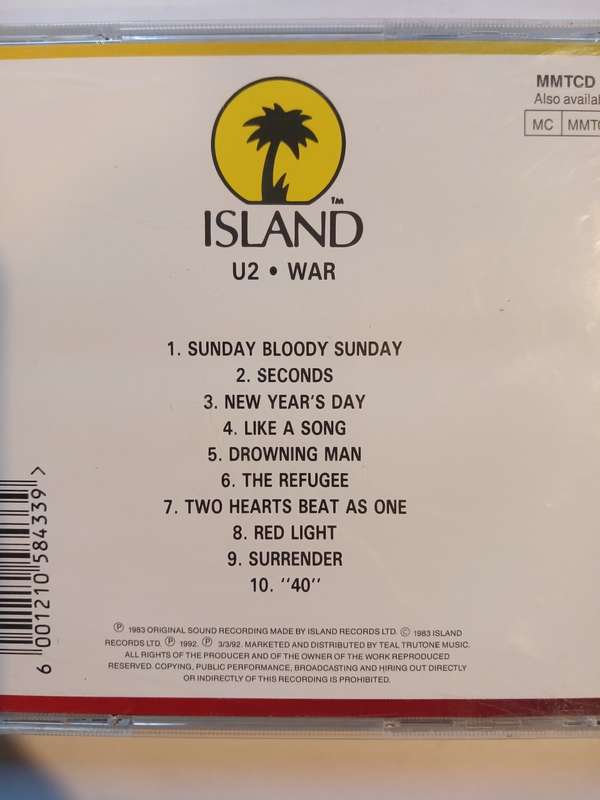 U2, War CD