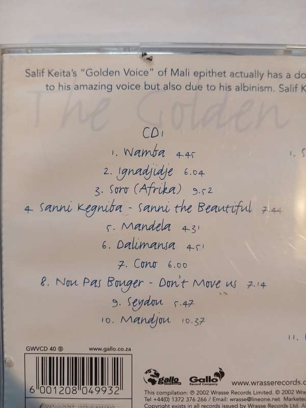 Salif Keita, The Golden Voice, The Best Of, 2 x CD