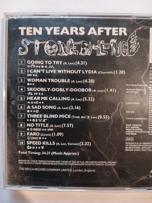 Ten Years After, Stonedhenge CD, US