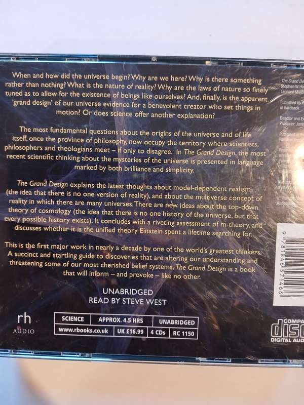 Stephen Hawking & Leonard Mlodinow, The Grand Design, Audiobook, 4 x CD