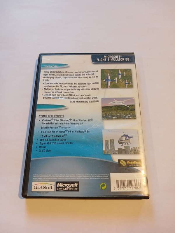 Microsoft Flight Simulator 98, PC CD-rom