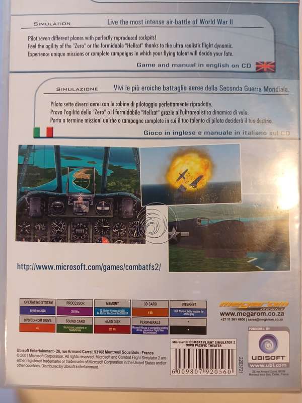 Microsoft Combat Flight Simulator 2, WWII Pacific Theater PC DVD-rom