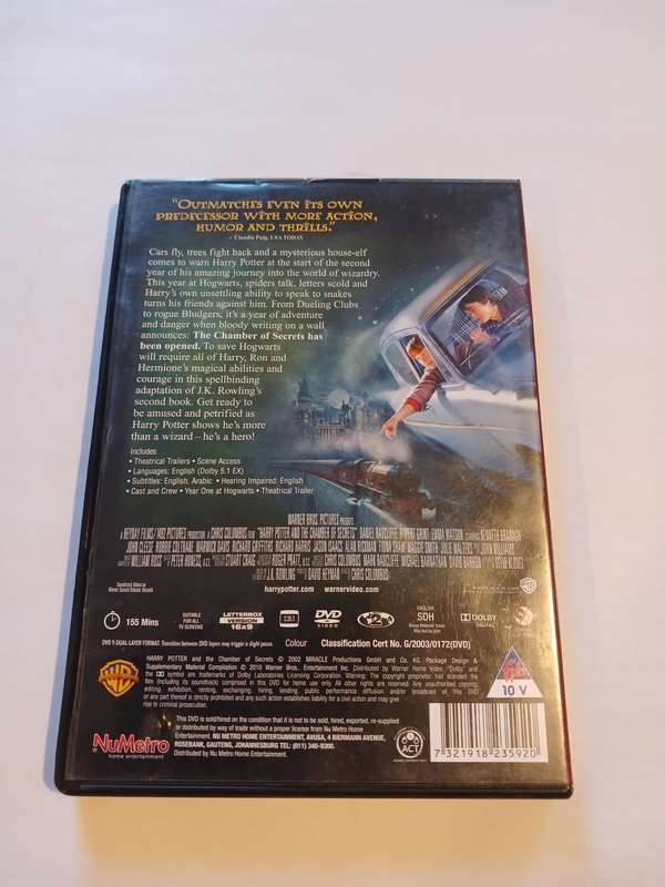 Harry Potter and the Chamber of Secrets DVD