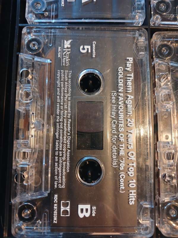 Play Them Again, 20 Years of Top Ten Hits, 5 x Cassette Tapes