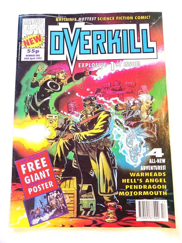 Marvel Comics, Overkill, 1st Issue Comic, Includes Poster