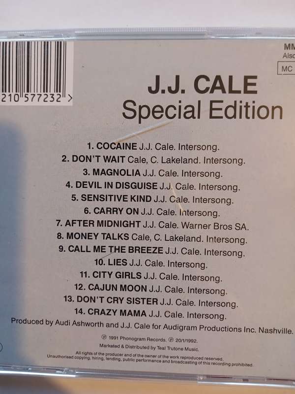 J.J. Cale, Special Edition CD
