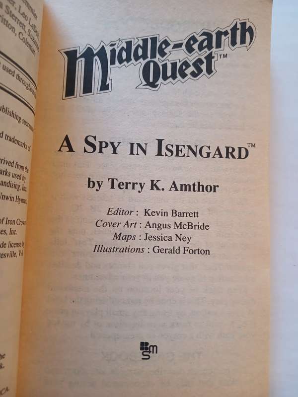 Middle-earth Quest, A Spy in Isengard, A Gamebook by K. Amthor