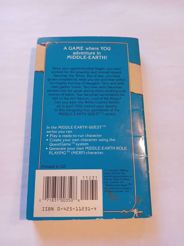 Middle-earth Quest, A Spy in Isengard, A Gamebook by K. Amthor
