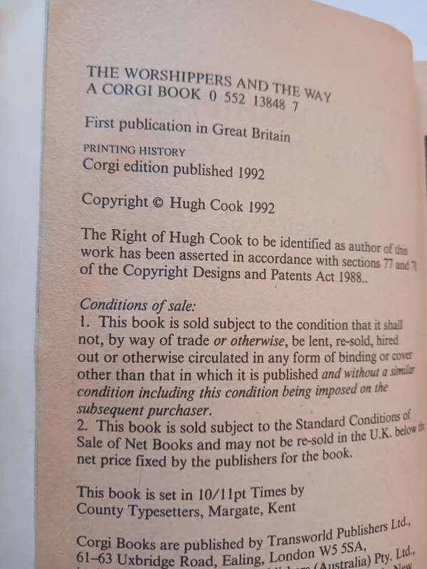 The Worshippers and the Way, Chronicles of an Age of Darkness: Vol. 9 by Hugh Cook