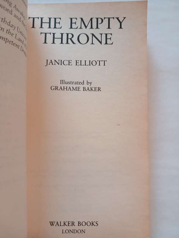 The Empty Throne, The Sword and the Dream Trilogy by Janice Elliott