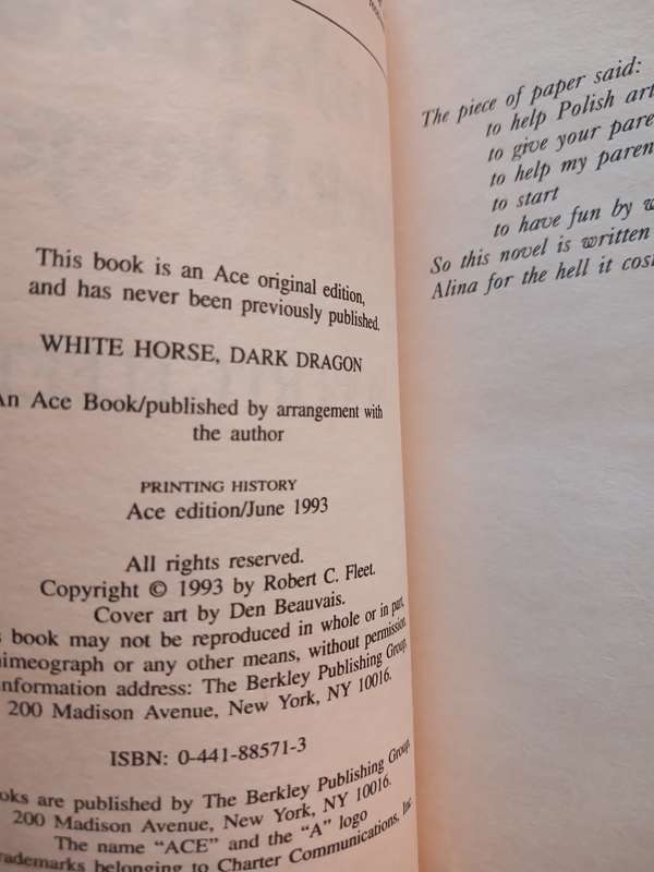 White Horse, Dark Dragon by Robert C. Fleet