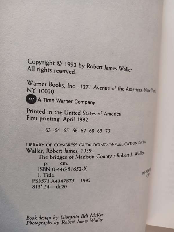 The Bridges of Madison County by Robert James Waller