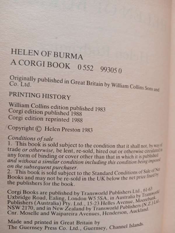 Helen of Burma, Autobiography of a Wartime Nurse by Helen Rodriguez