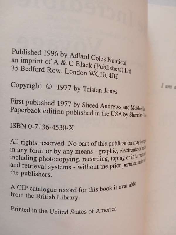 The Incredible Voyage, A Personal Odyssey by Tristan Jones