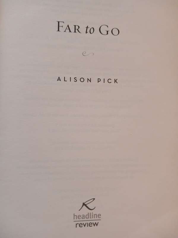 Far to Go by Alison Pick