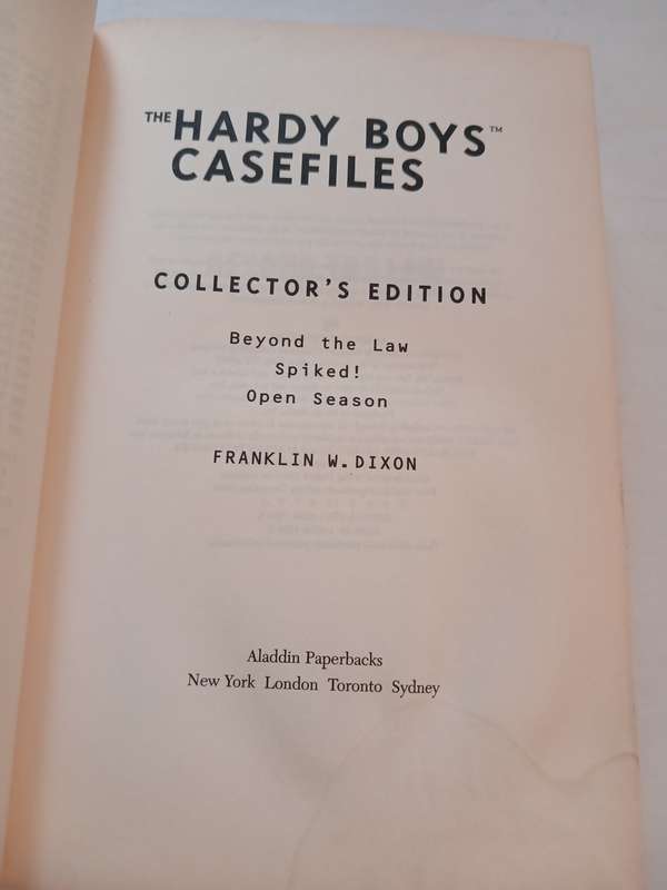 The Hardy Boys Casefiles, Collector's Edition by Franklin W. Dixon, 3 books in 1