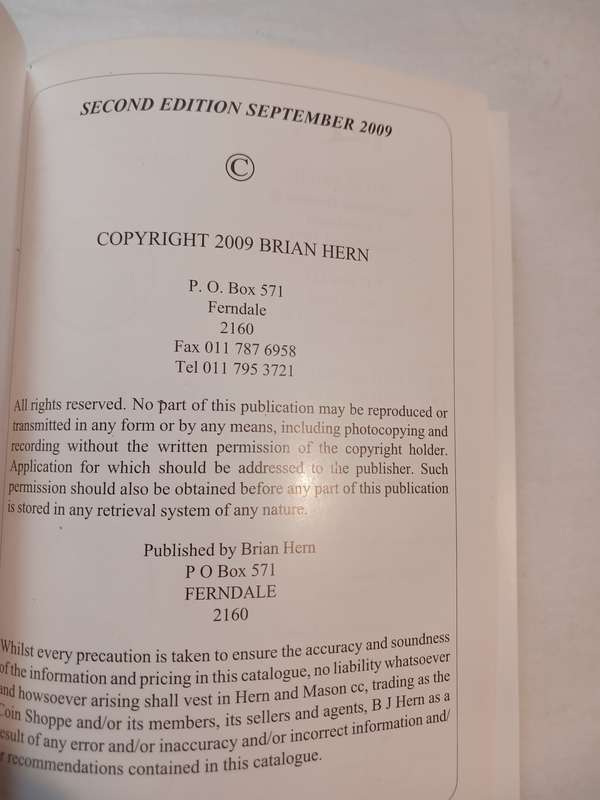 Hern's Handbook on Southern African Tokens by Brian Hern, Signed