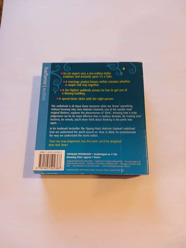 Blink, The Power of Thinking Without Thinking by Malcolm Gladwell, 7 x CD