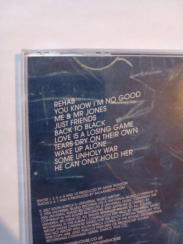 Amy Winehouse, Back to Black CD