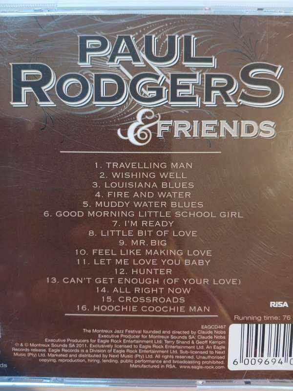 Paul Rogers & Friends, Live at Montreux CD