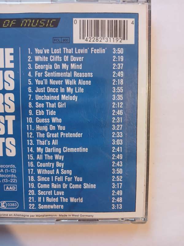 The Righteous Brothers, Greatest Hits CD, US