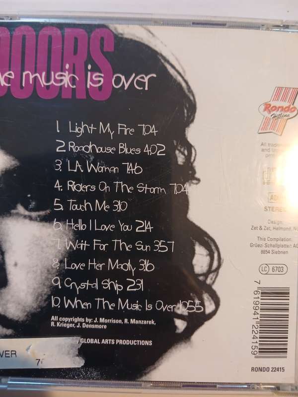 The Doors, When The Music is Over CD, Europe