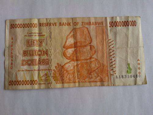 50 000 000 000 Zim Dollar Note