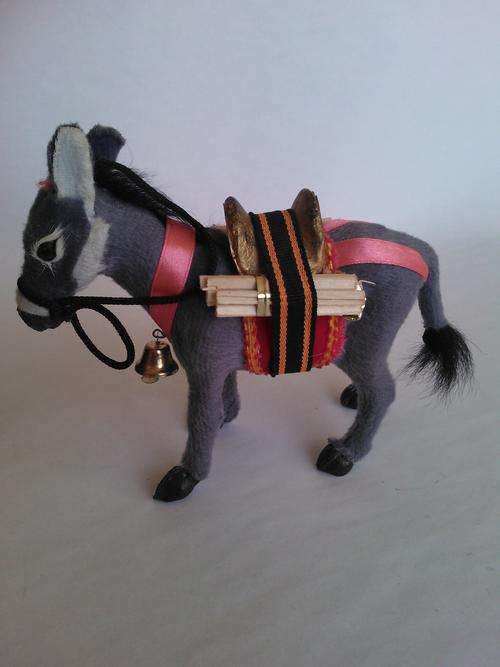 Detailed decorative donkey ornament