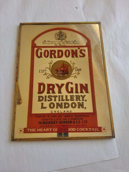 Gordons Dry Gin Bar/Advertising Mirror