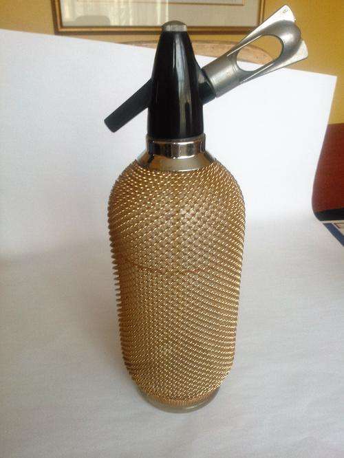 Vintage Soda Siphon - Gold