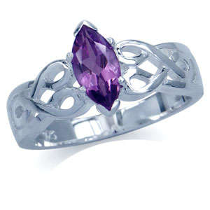 60% OFF - Genuine Amethyst Sterling Silver Ring