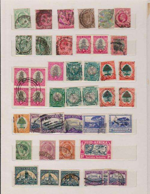South Africa A5 Stock Book filled with S.A. Stamps. Some mint, some used. (See scan)