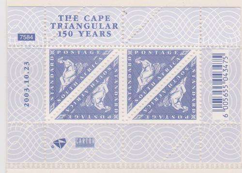 S.A. 2003 S.A.C.C. 1583 "The Cape Triangular 150 Years" M/Sheet M.N.H.