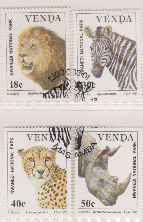 Venda 1990 S.A.C.C. 201-204 "Wildlife Conservation" Set of 4 C.T.O.