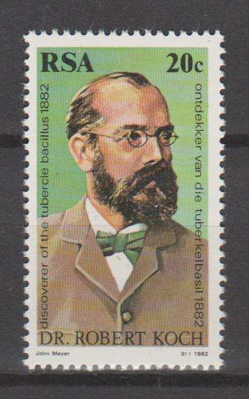 S.A. 1982 S.A.C.C. 509 "Centenary of Discovery of Tubercle by Dr. Robert Koch " One stamp M.N.H.