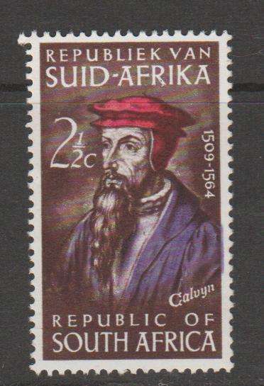 S.A. 1964 S.A.C.C. 247 "400th Anniversary of Calvin's Death" One stamp M.N.H.